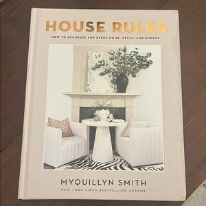 House Rules by - Cream and Gold Home Decor Book